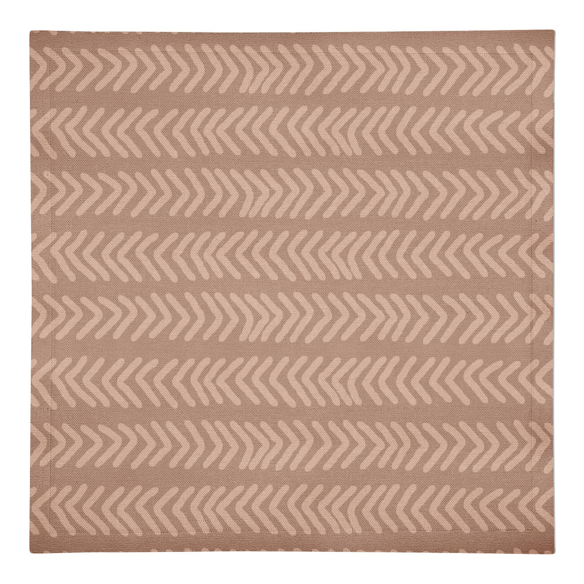 Tan Arrows 10" x 10" Cotton Twill Napkin
